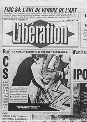 La nuit, en cachette, il agrandit Beaubourg - Libération.
