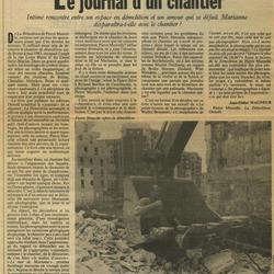 Le journal d'un chantier - Libération