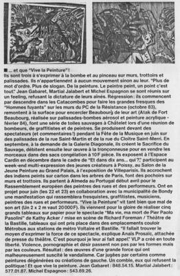 Et que "vive la peinture" !