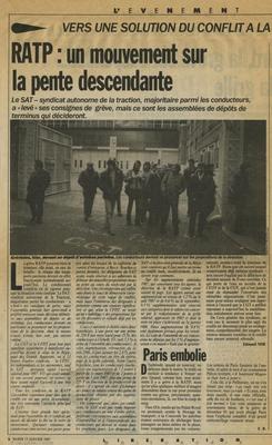RATP : un mouvement sur la pente descendante - 