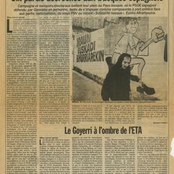Six partis accrochés aux Basques espagnols - Libération